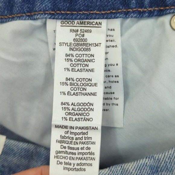 Good American Good Boy Wide Release Hem Jeans - Picture 9 of 9